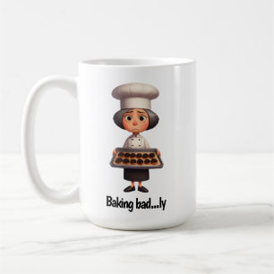 A Sad Pastry Chef with Burned Bread Coffee Mug