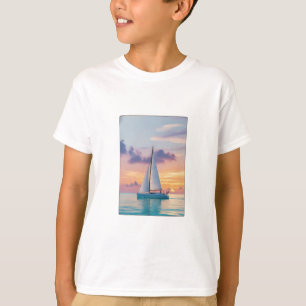 A sailboat gliding on the ocean T-Shirt