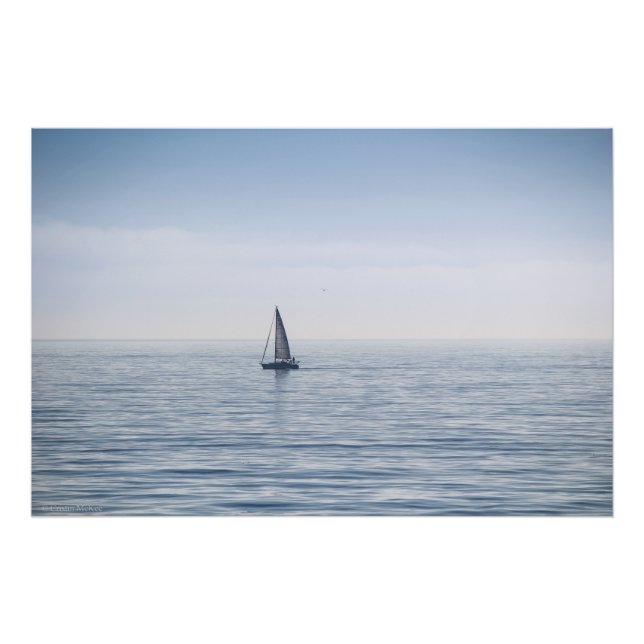 A Sailboat on a Calm Sea Photo Print (Front)
