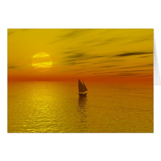 A sailing boat. card
