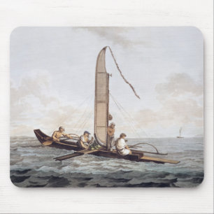 A Sailing Canoe of Otaheite Mouse Mat