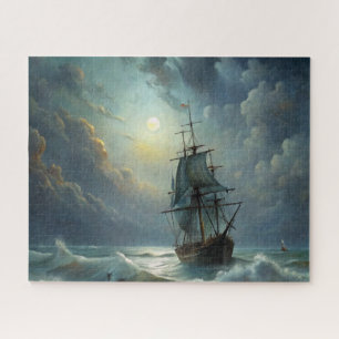A sailing ship in the ocean jigsaw puzzle