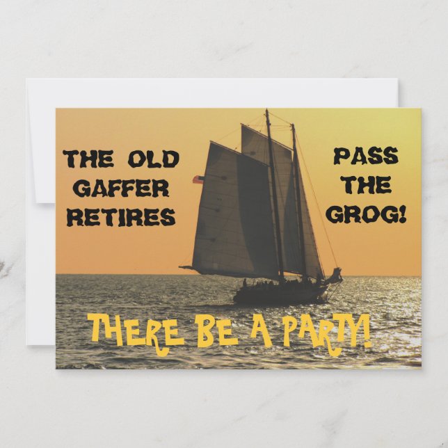 A Sailor's Retirement Invitation (Front)