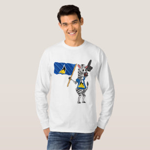 A Saint Lucian Zebra T-Shirt