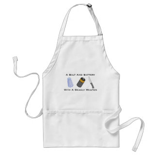A Salt And Battery With A Deadly Weapon Standard Apron