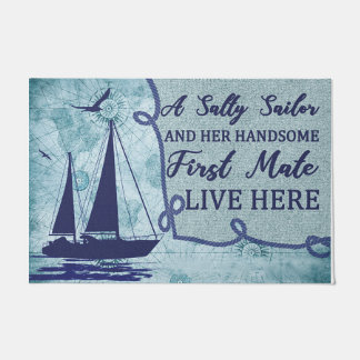 A Salty Sailor And Her Handsome First Mate Doormat