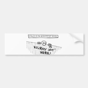 A Salute to Veterans of WWII (Kilroy) Bumper Sticker