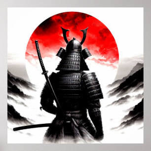  A Samurai Warrior In Traditional Armour Poster