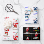 A Santa For All Holidays Wrapping Paper 3 Pack<br><div class="desc">These great designs celebrates all three of the major holidays for the season. You get Merry Christmas Santa,  Happy Hanukkah Harry and Merry Kwanzaa Karenga.</div>