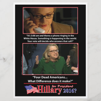 A Sarcastic Look at Hillary for President 2016 Flyer