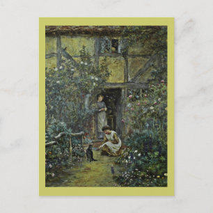 A Saucer of Cream for Kitty Postcard