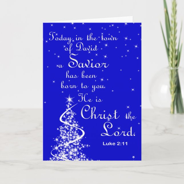 A Saviour has been born Christmas Greeting Card (Front)