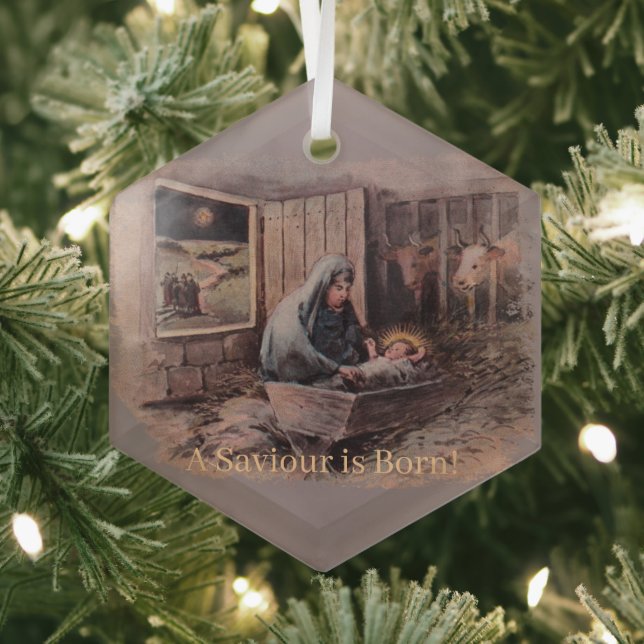 A Saviour is Born Christmas Ornament (Insitu)