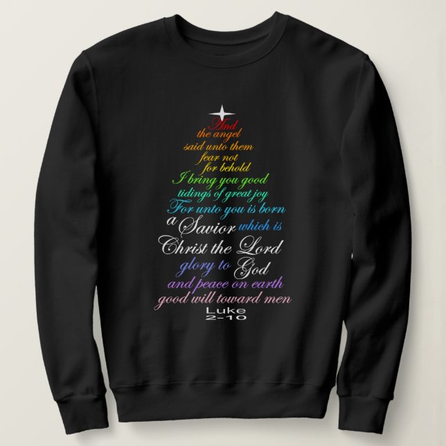 A Saviour is Born Luke 2-11 Christmas Tree Shirts (Design Front)