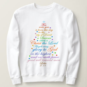 A Saviour is Born Luke 2-11 Christmas Tree Shirts