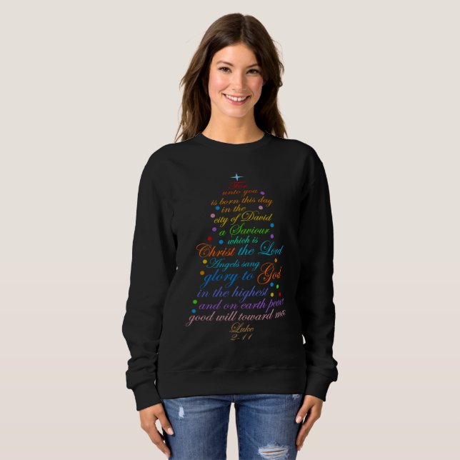 A Saviour is Born Luke 2-11 Christmas Tree Shirts (Front Full)