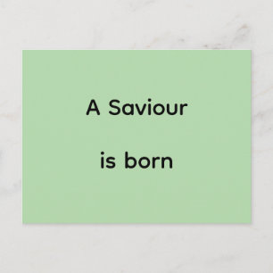 A saviour is born postcard