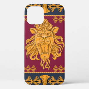 A scarf with a big lion head in a golden color. Se iPhone 12 Case