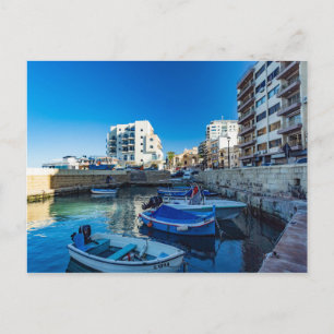 A scene from Gillieru Harbour, Malta Holiday Card