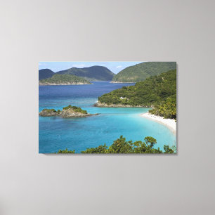 A scenic of Caneel Bay from a road at St. John Canvas Print