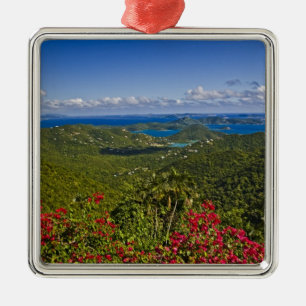 A scenic of Cruse Bay, St. John U.S Virgin Metal Tree Decoration