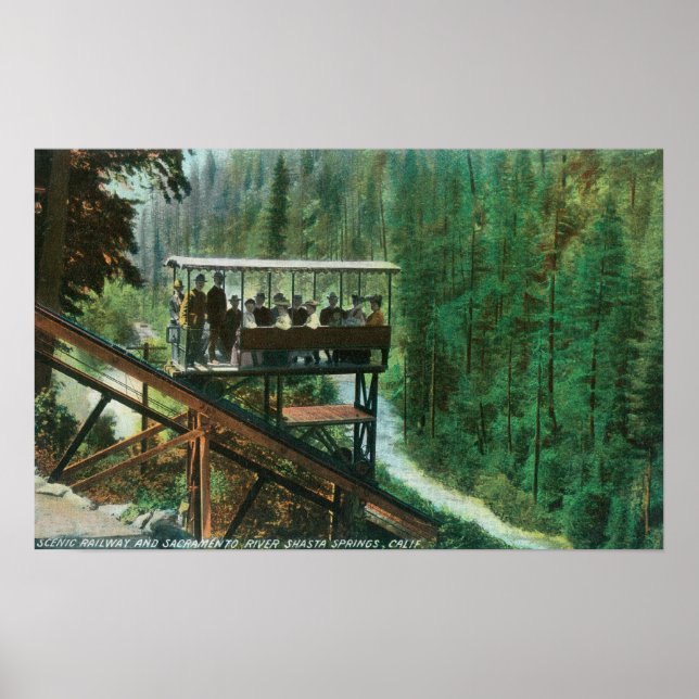 A Scenic Railway Along the Sacramento River Poster (Front)