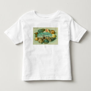 A Scenic View Bordered with Sea Shells Toddler T-Shirt