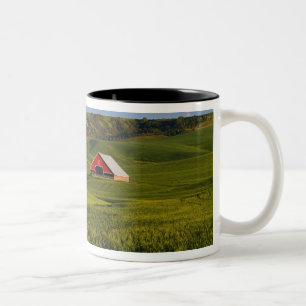 A scenic view of a barn in Moscow Idaho. Two-Tone Coffee Mug