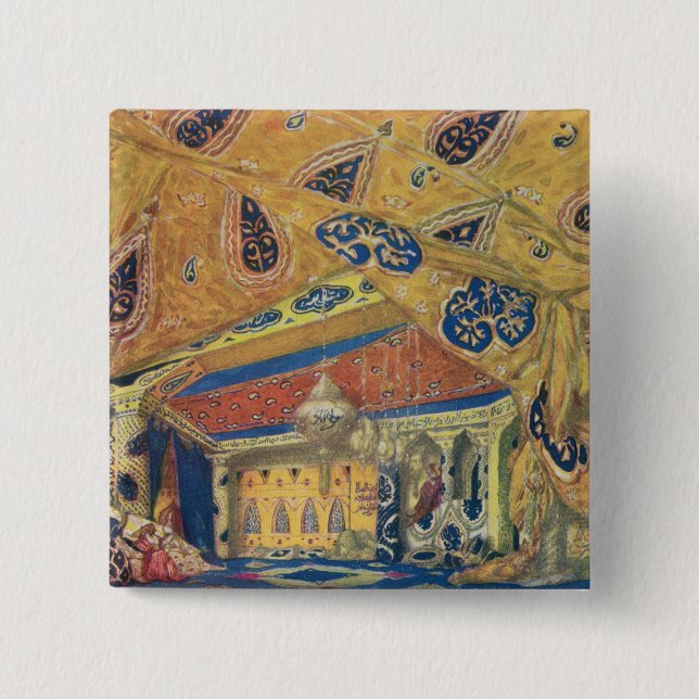 A Scheherazade Salon 15 Cm Square Badge (Front)