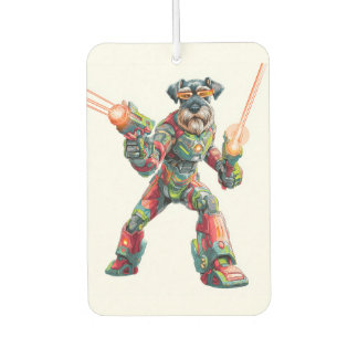 A_schnauzer_in_futuristic_armo Car Air Freshener
