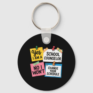 A School Counsellor Funny Education Schedule Offic Key Ring
