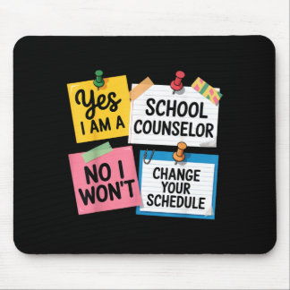 A School Counsellor Funny Education Schedule Offic Mouse Mat