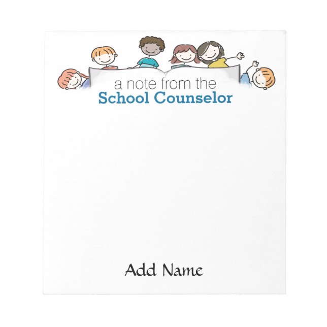 A School Counsellor's Custom Notepad (Front)