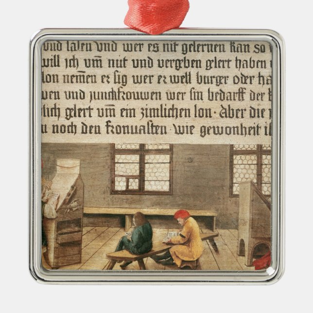A School Teacher Metal Tree Decoration (Front)