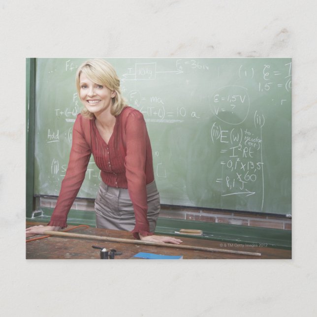 A school teacher postcard (Front)