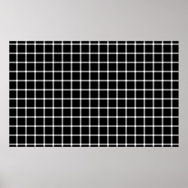 A scintillating black and white grid optical illus poster (Front)