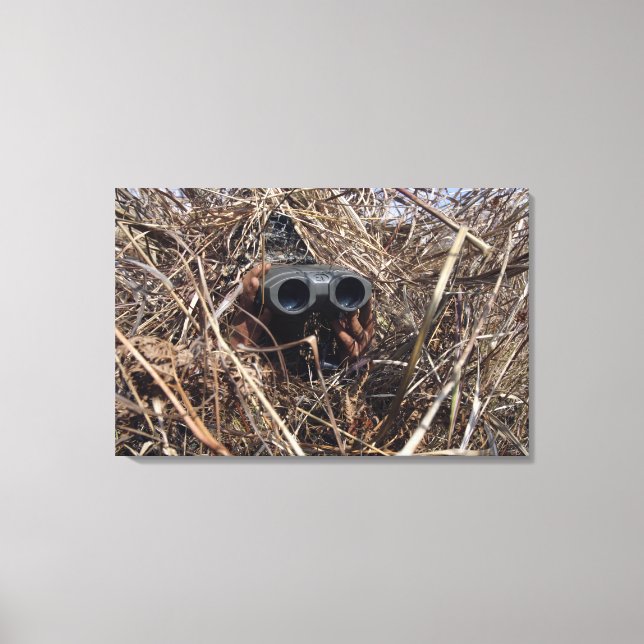 A scout observer practices observation techniqu canvas print (Front)