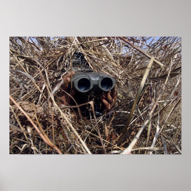 A scout observer practices observation techniqu poster (Front)