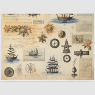 A Scrappy Nautical Series Design 6 Tissue Paper