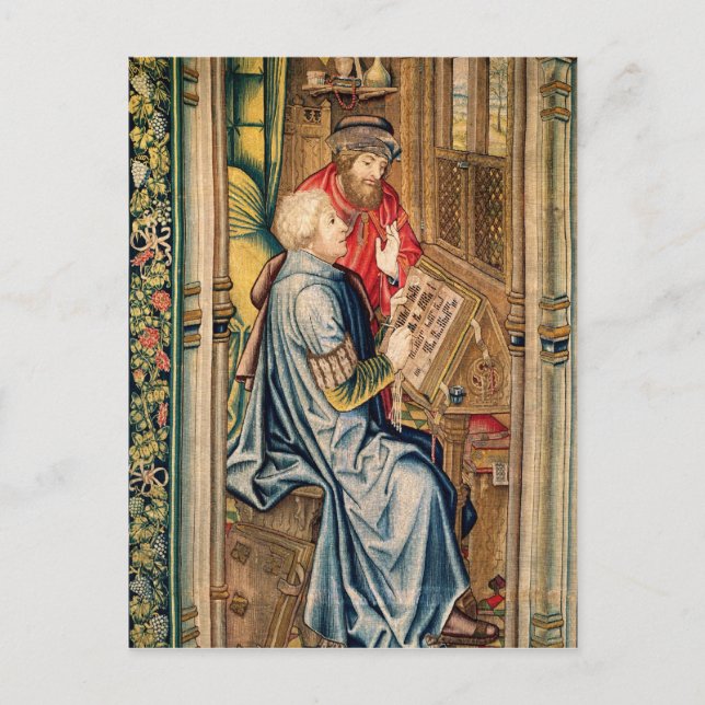 A Scribe Writing an Account Postcard (Front)