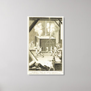 A sculptor's foundry, from the 'Encyclopedie des S Canvas Print