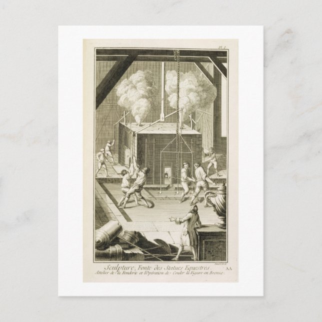 A sculptor's foundry, from the 'Encyclopedie des S Postcard (Front)