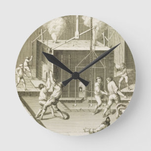 A sculptor's foundry, from the 'Encyclopedie des S Round Clock
