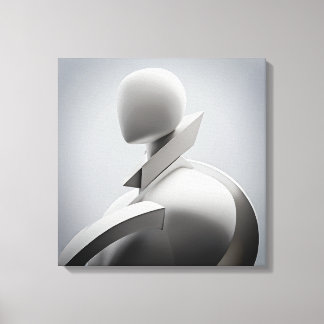 "A Sculpture of Dedication and Expression” Canvas Print