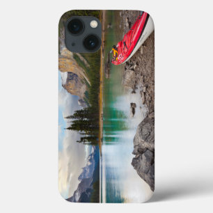 A sea kayak ashore at Spirit Island iPhone 13 Case