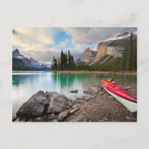 A sea kayak ashore at Spirit Island Postcard