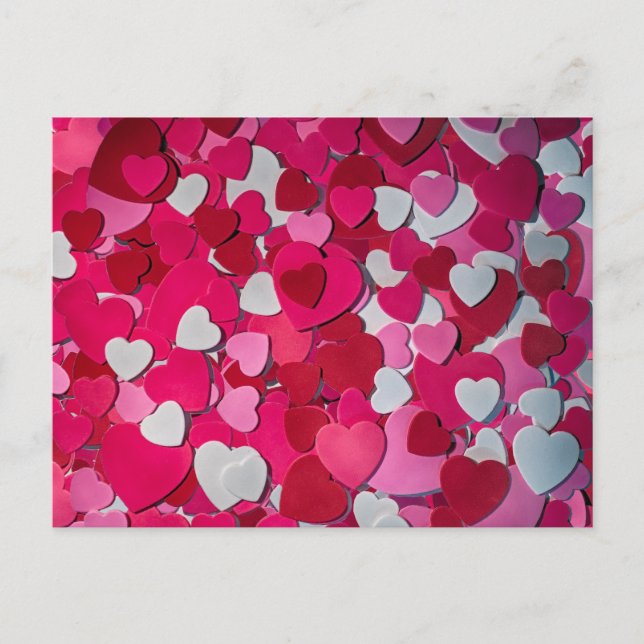 A Sea of Festive Hearts for Love Postcard (Front)