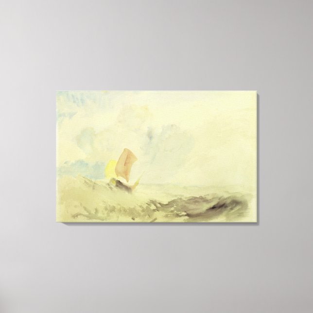 A Sea Piece - A Rough Sea with a Fishing Boat, 182 Canvas Print (Front)