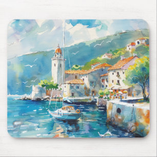 A Sea Port Mouse Mat