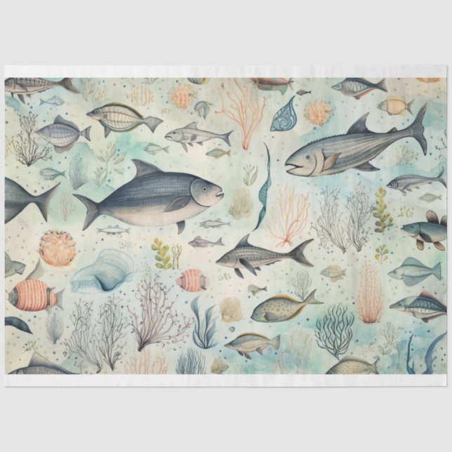 A Sea Series Design 8 Tissue Paper (Front)